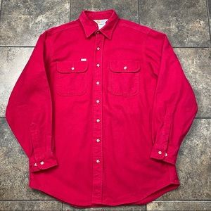 Men’s Vintage Carhartt L/S Button Down Shirt Size LT